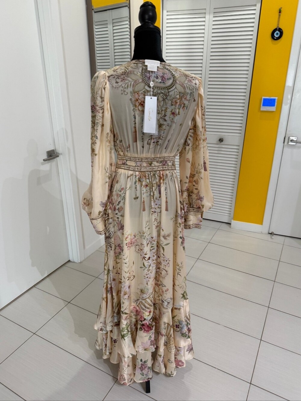 Camilla Cream Floral V-Neck Maxi Dress - Picture 3 of 3